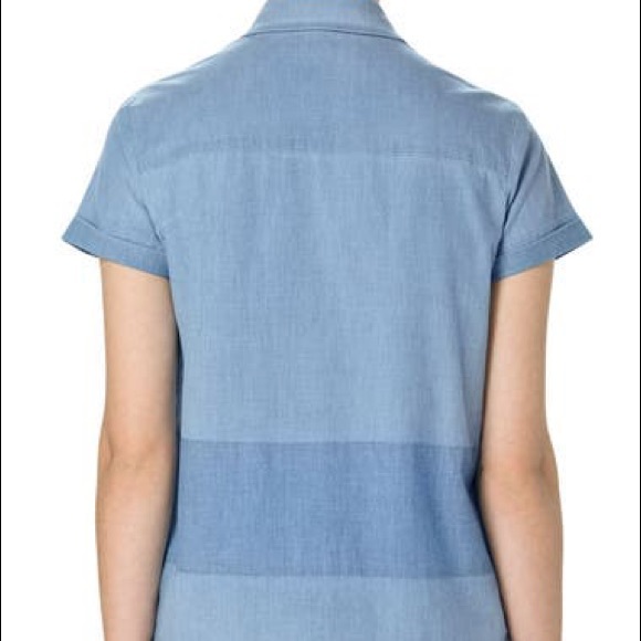 J Brand Exist Wylie Small 2Tone Blue Denim Button Shirt New D21 - Picture 2 of 10